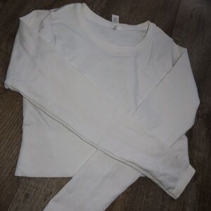 Aerie White Long Sleeve athletic top